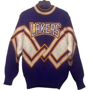 EUC LAKERS Vintage Cheerleading Sweater Size 34 Laker Girls